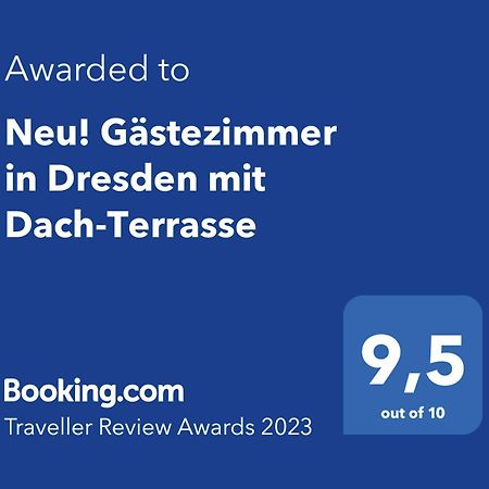Gaestezimmer In Dresden Mit Dach-Terrasse, Wohnbereich Und Kueche Lejlighed Eksteriør billede